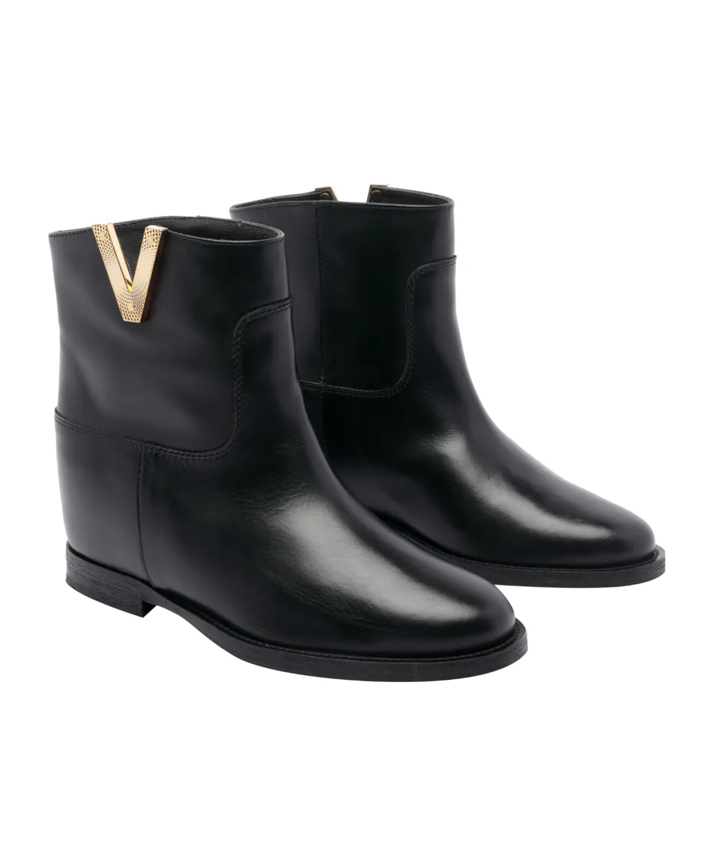 Via Roma 15 Logo Round-Toe Boots