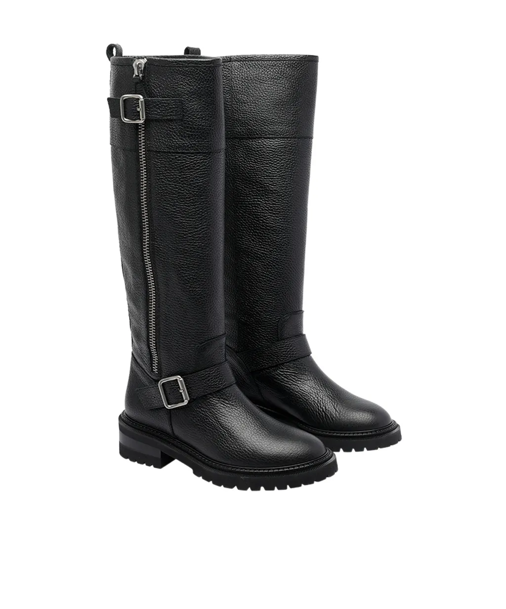 Via Roma 15 Buckled Round-Toe Boots