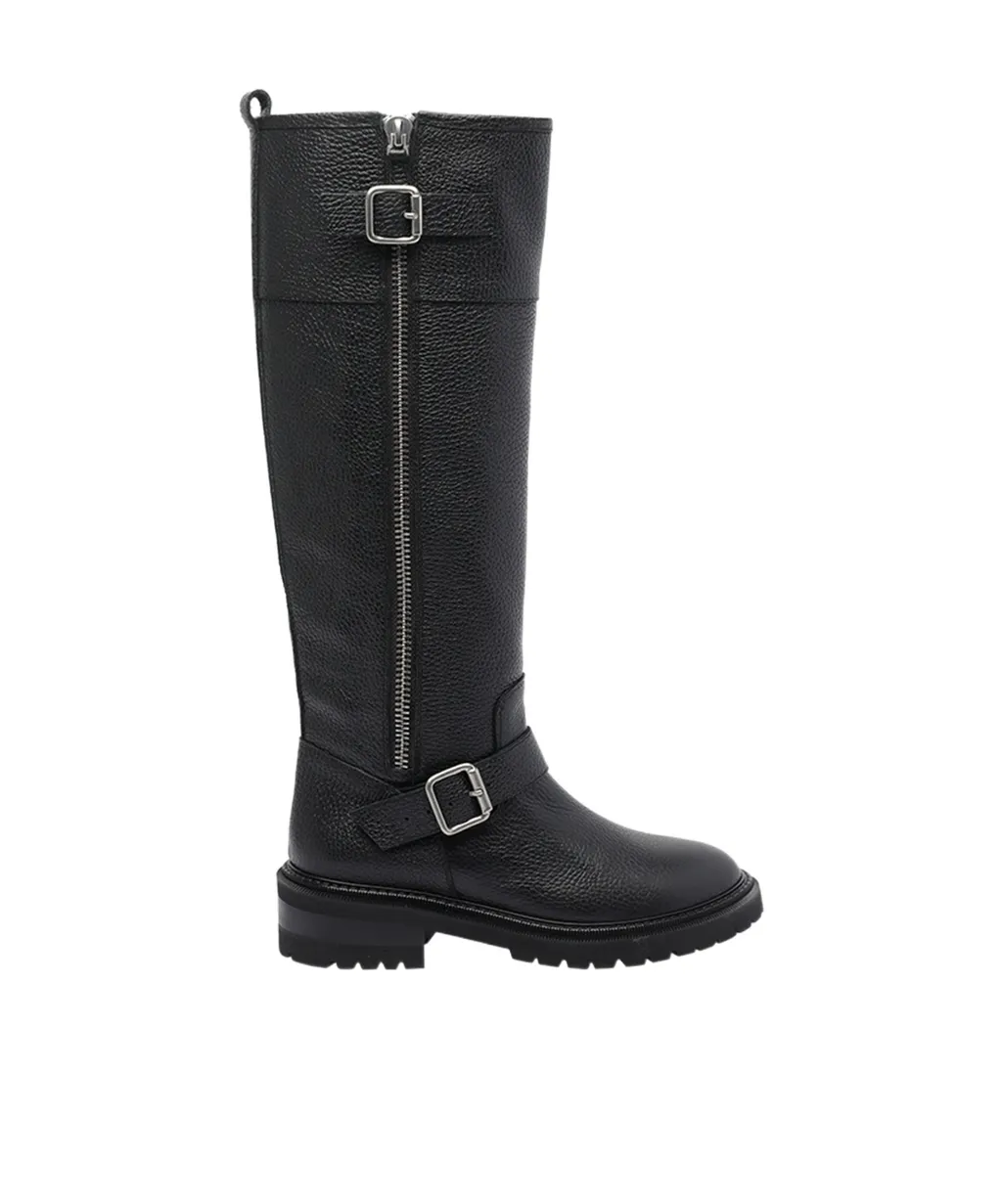 Via Roma 15 Buckled Round-Toe Boots