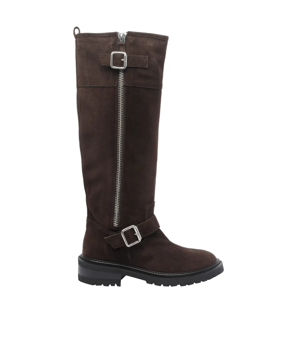 Via Roma 15 Buckled Round-Toe Boots