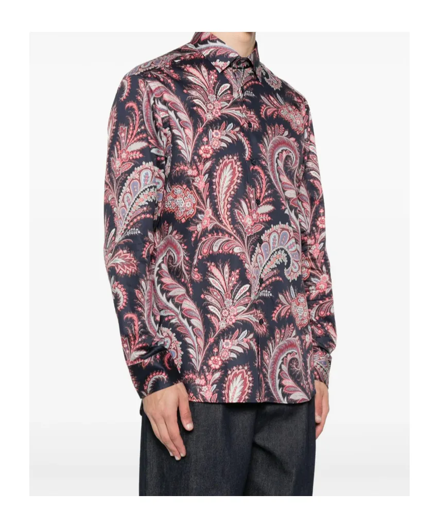 Floral Paisley-Print Cotton Shirt