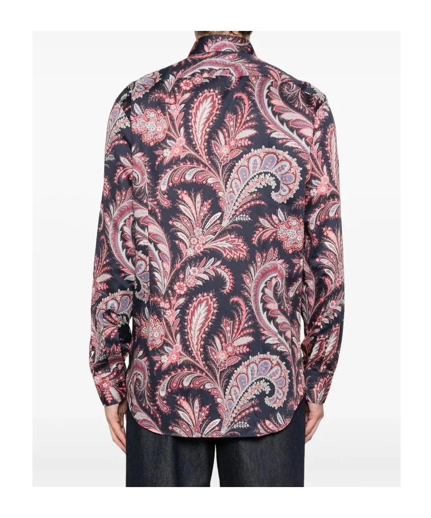 Floral Paisley-Print Cotton Shirt