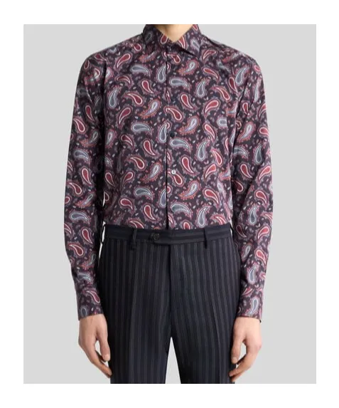 Cotton Shirt With Paisley Print