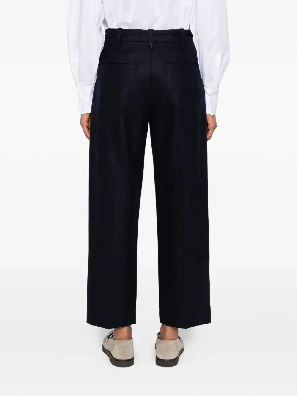 Pleated-Wool Trousers