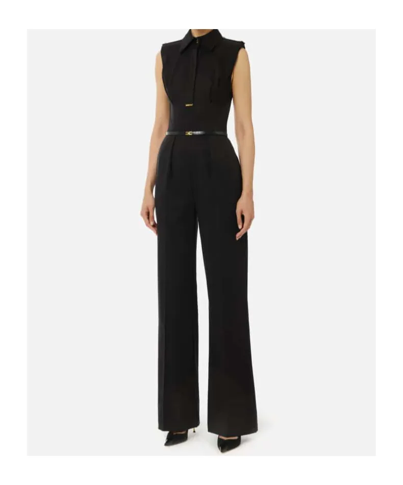 Collared Belted Jumpsuit
