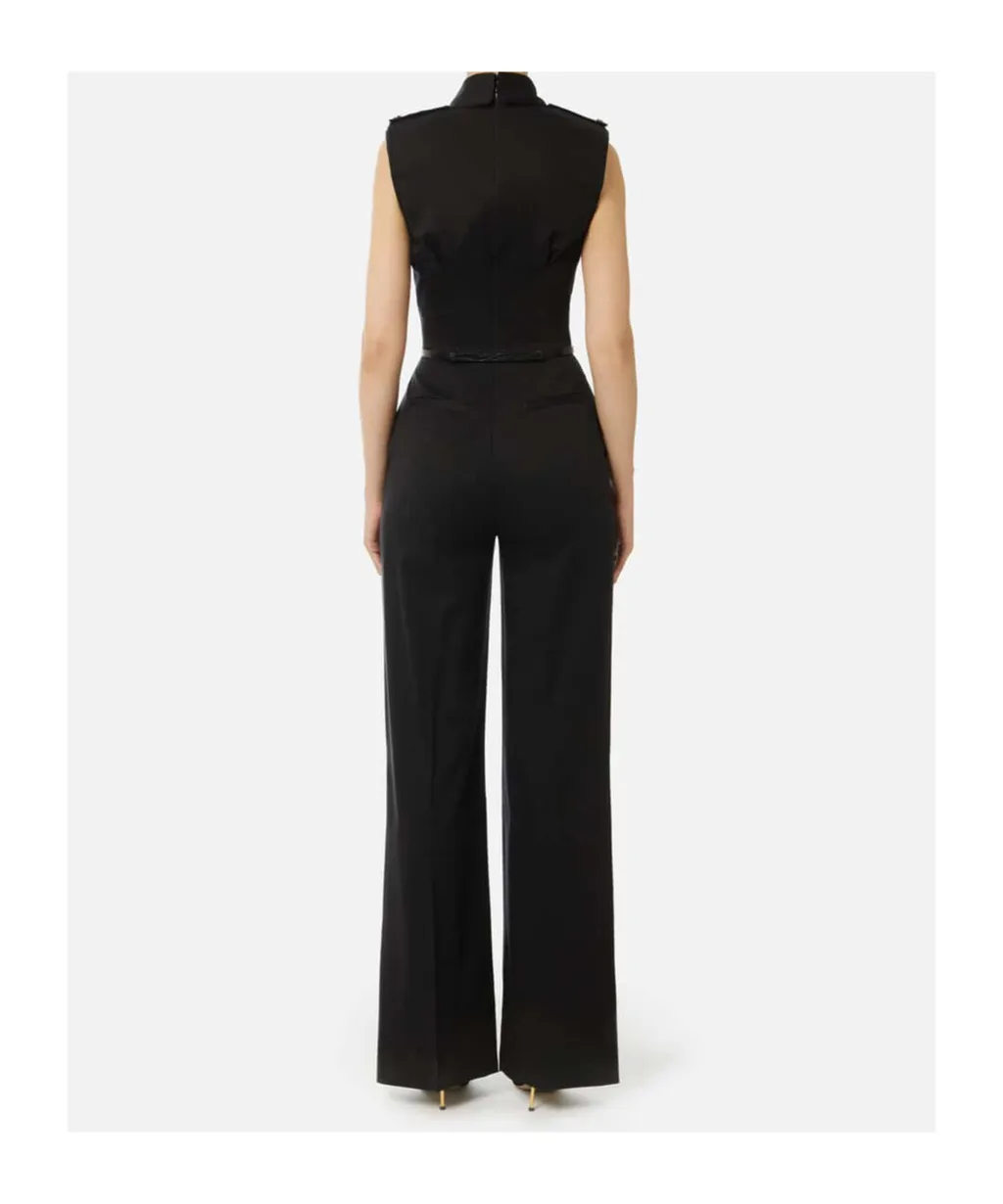 Collared Belted Jumpsuit