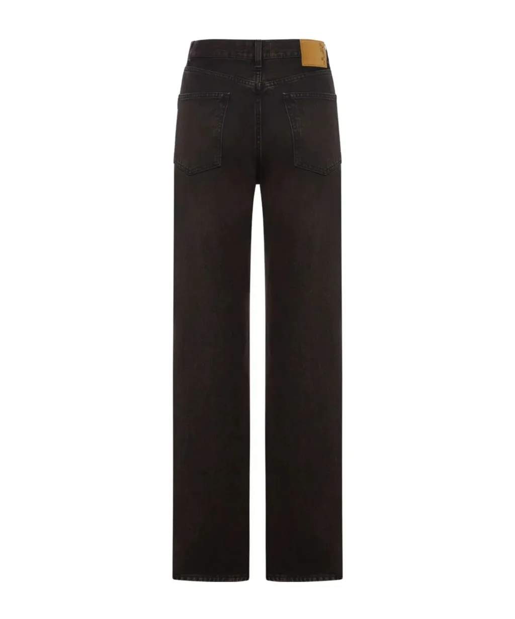 Wide-Leg Denim Trousers