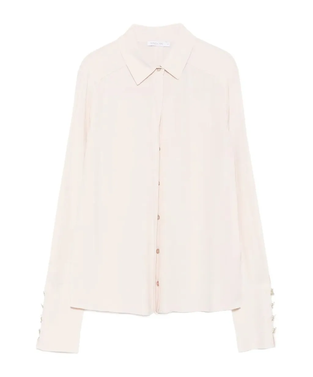 Button-Cuff Blouse