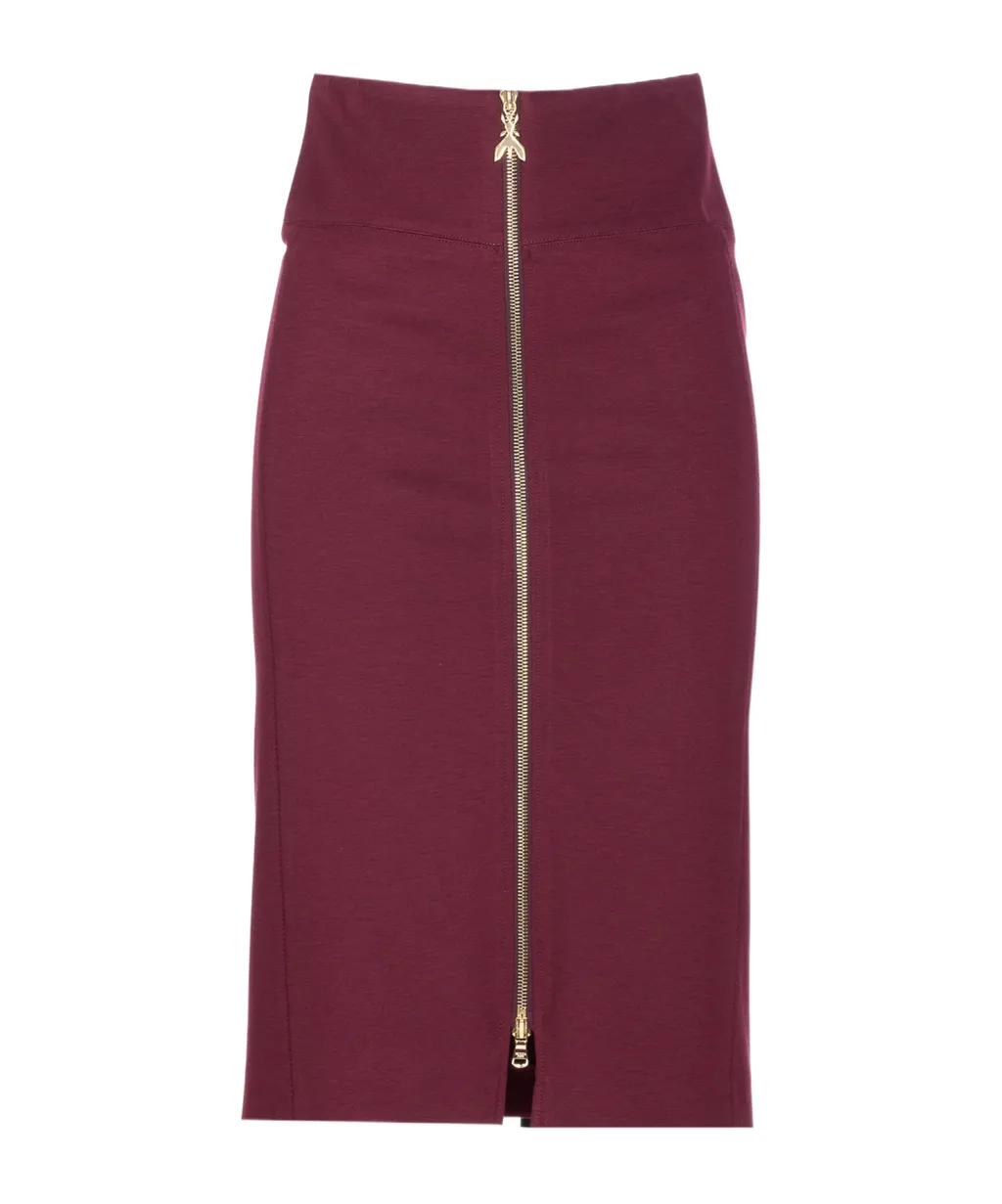 Patrizia Pepe Logo Zip Midi Skirt