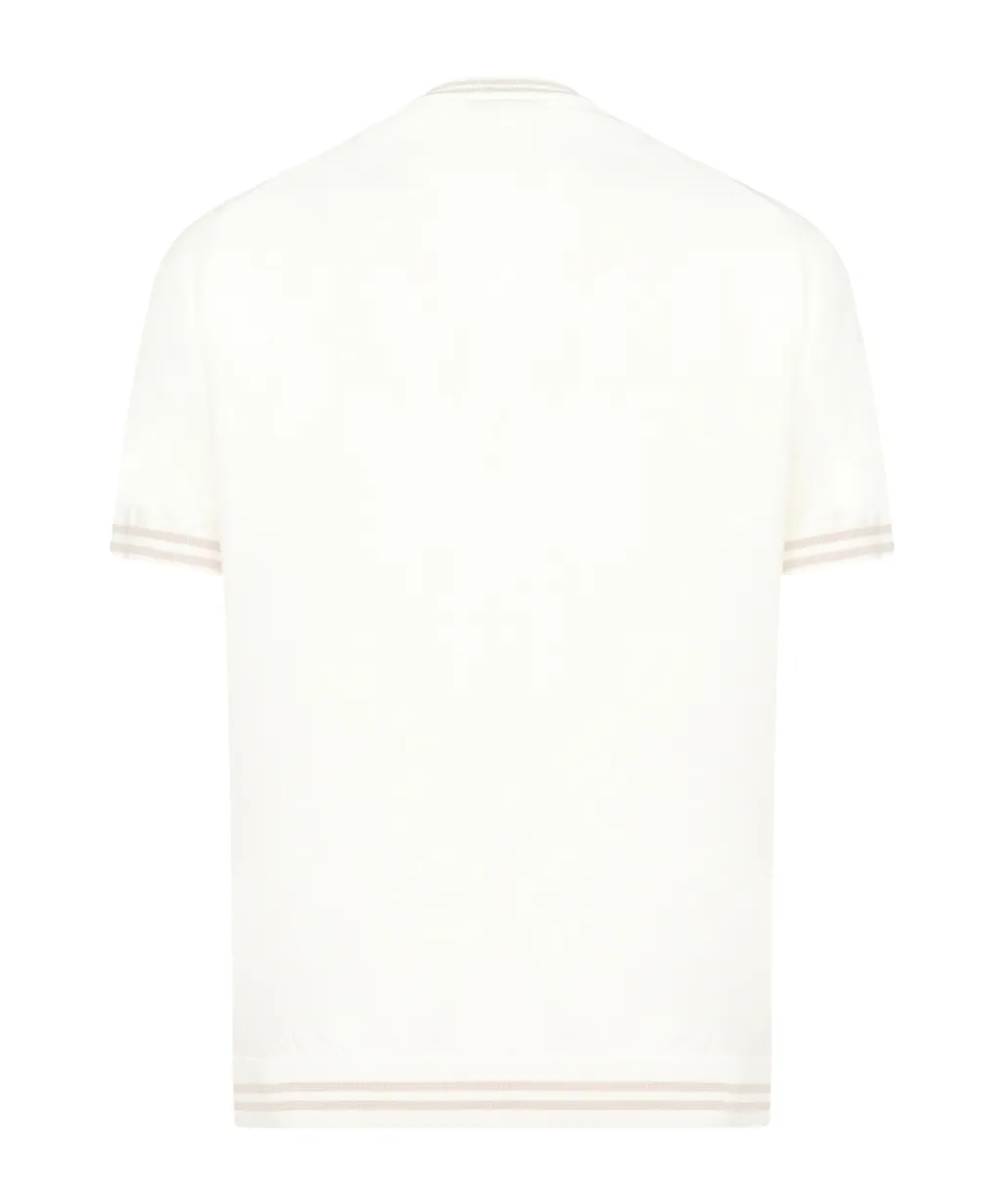 Eleventy Striped Trim T-Shirt