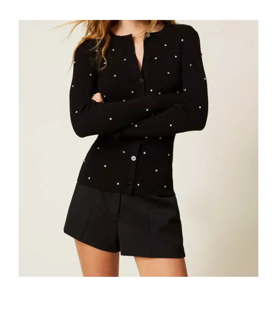 Embellished Buttoned Cardigan