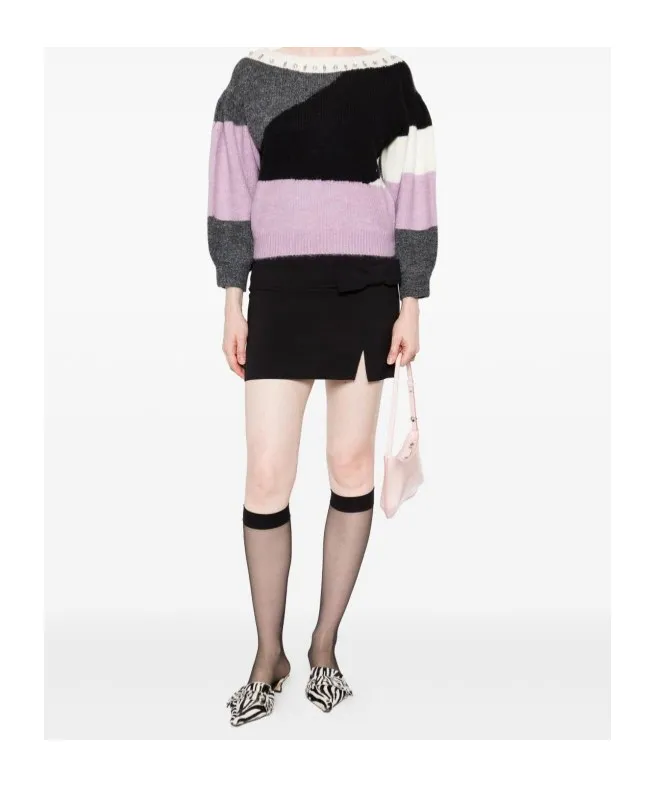 Embellished Panelled Sweater
