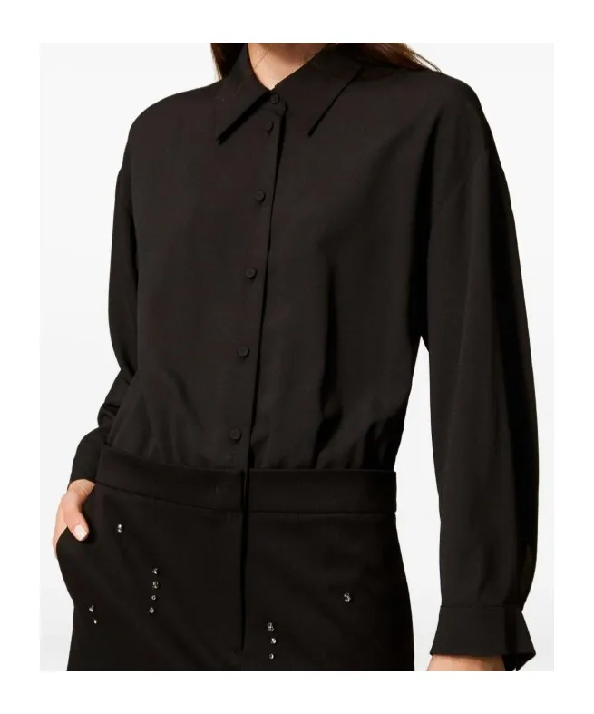 Embellished Mini Shirt Dress