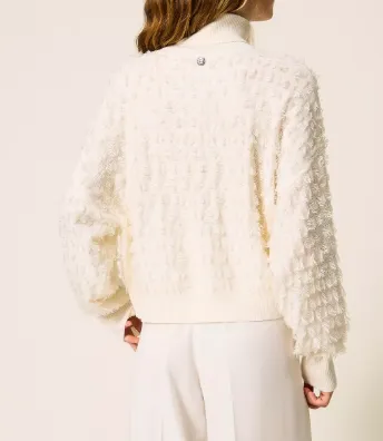 Turtleneck Fringe Sweater
