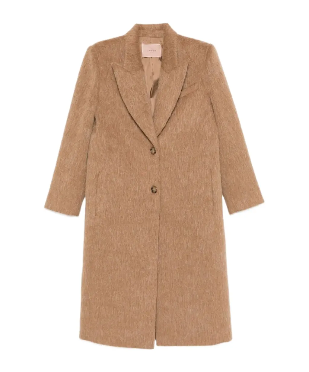 Twinset Textured Longline Coat