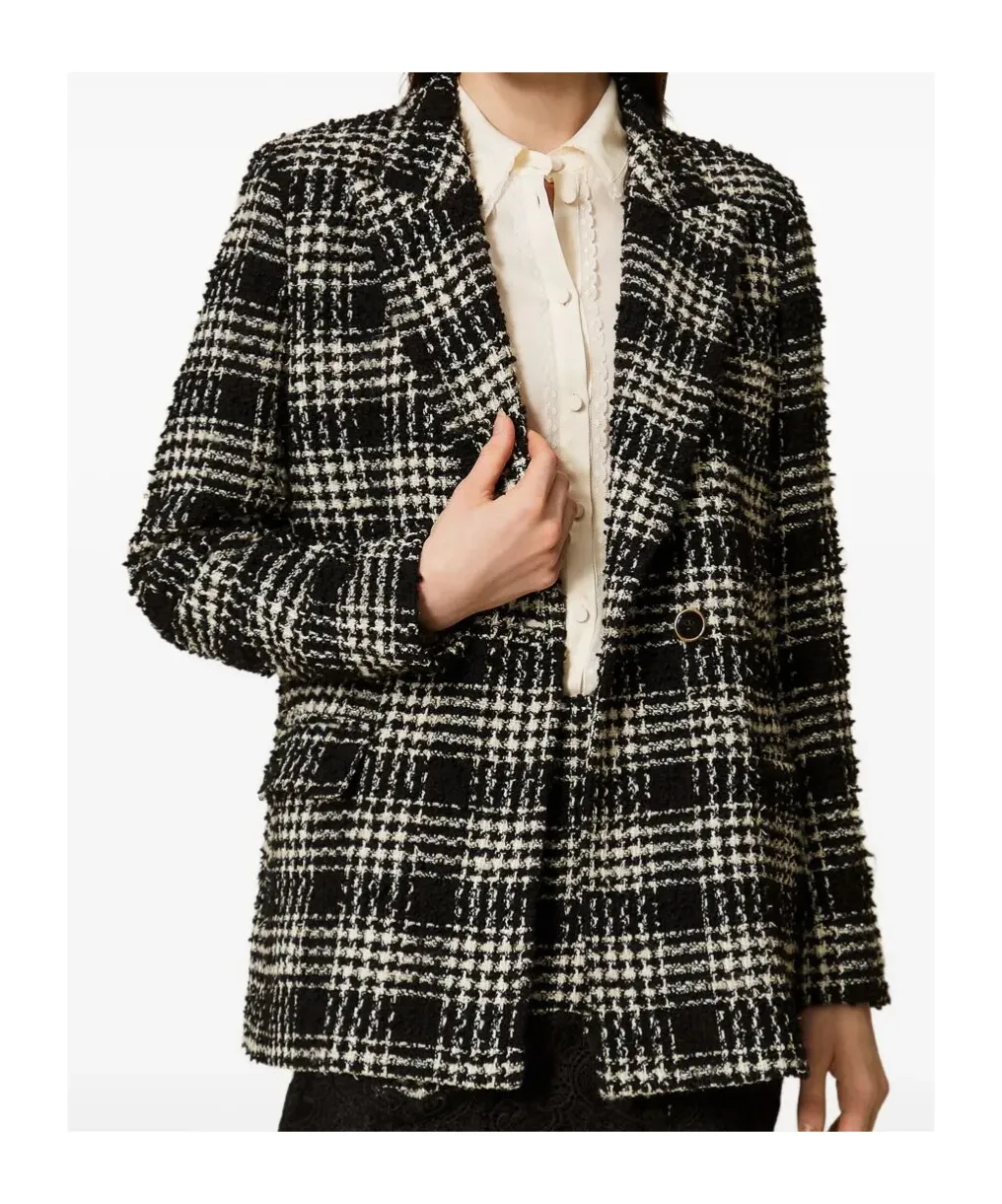 Twinset Check Patterned Jacket