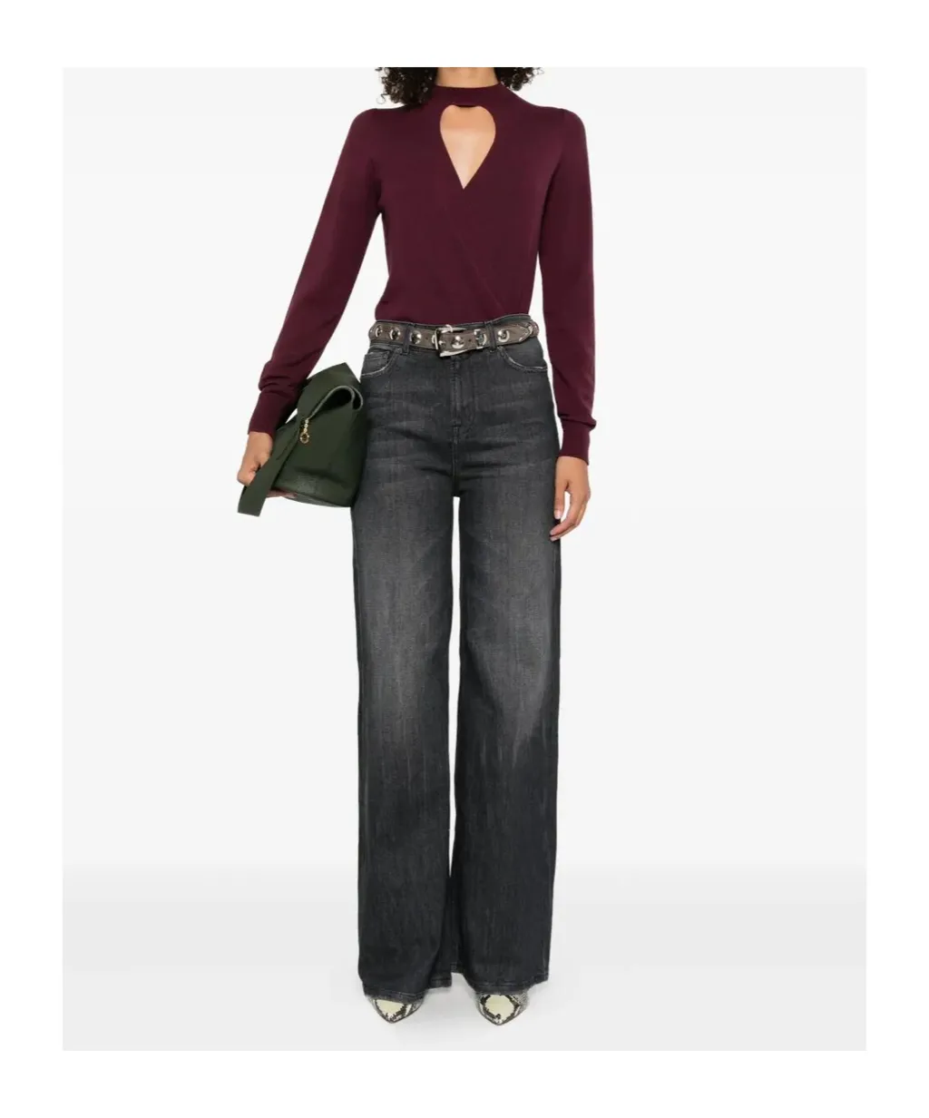 Twinset Cut-Out Detailed Crossover Jumper