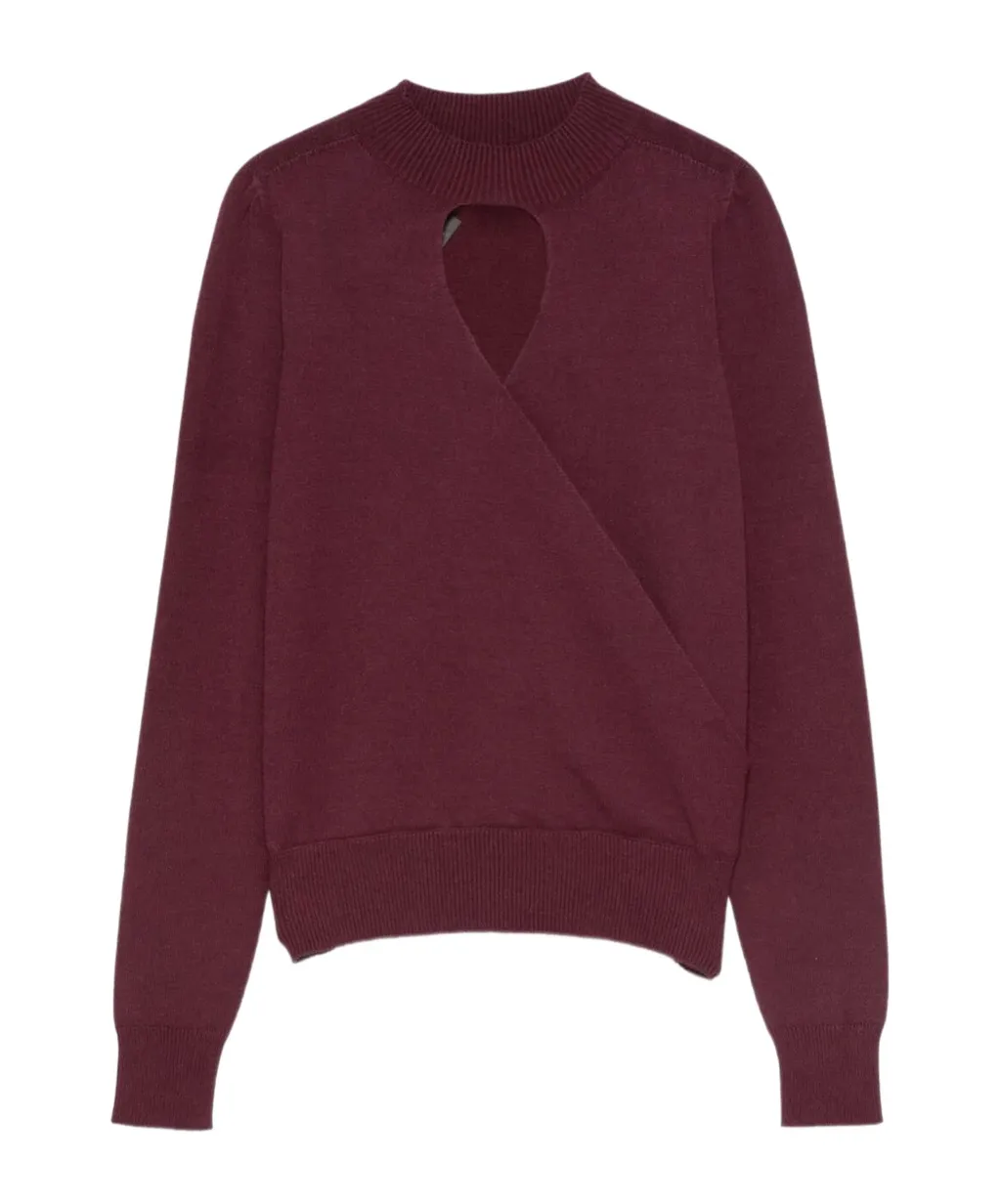 Twinset Cut-Out Detailed Crossover Jumper