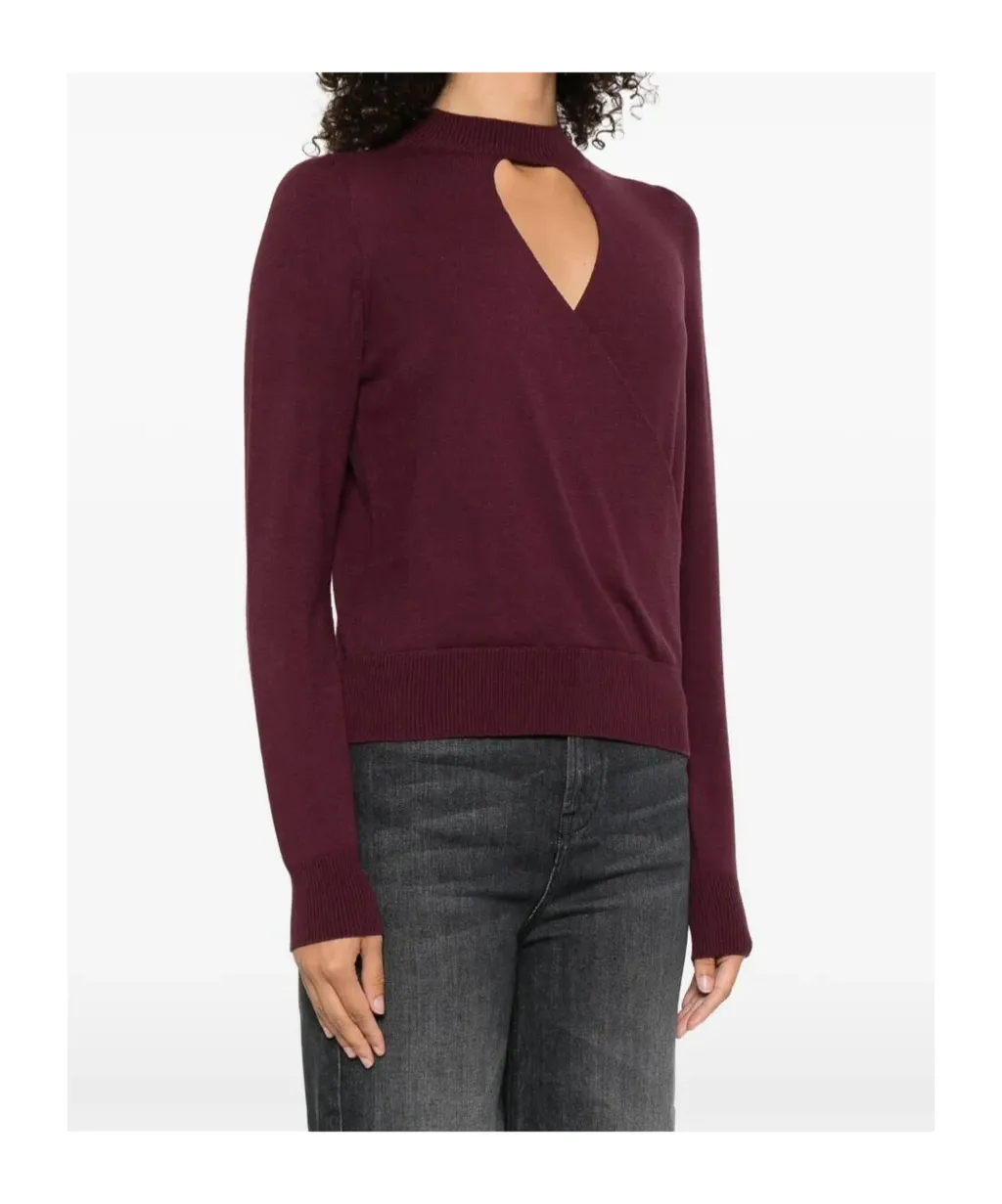 Twinset Cut-Out Detailed Crossover Jumper