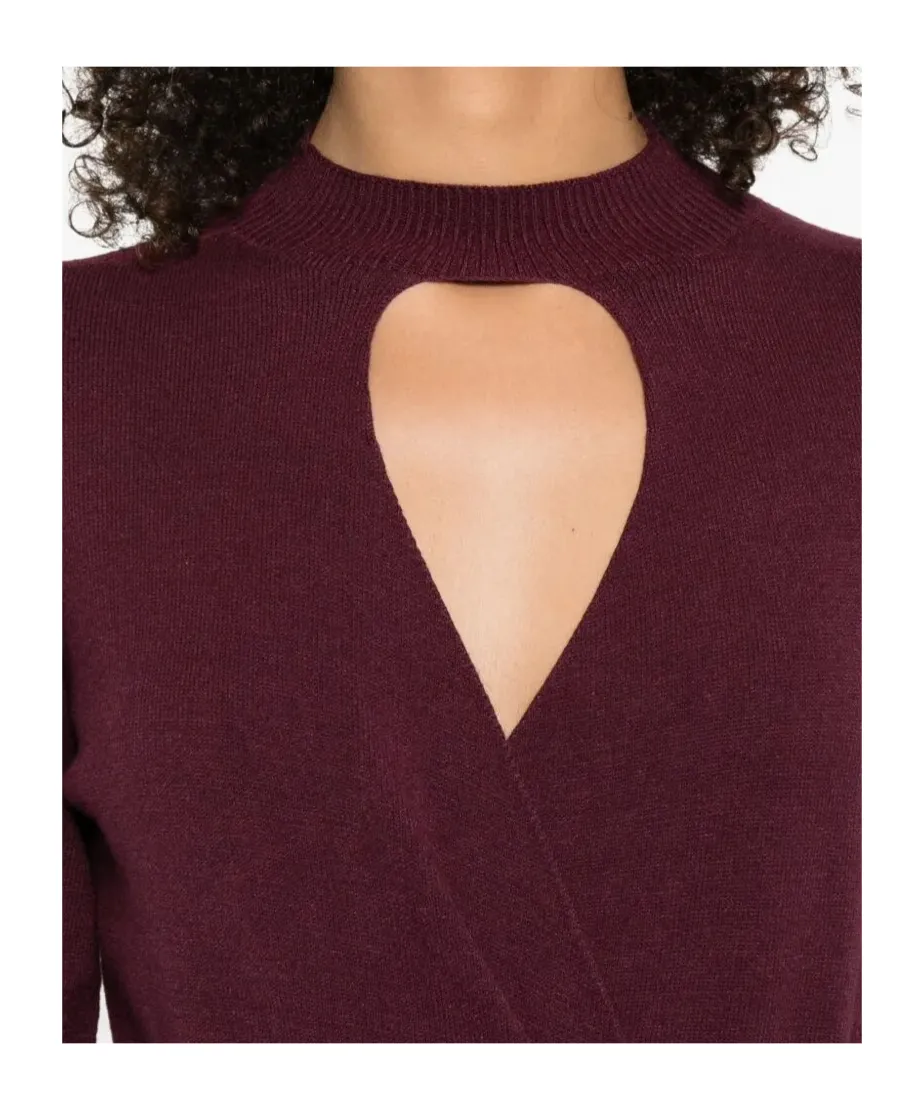 Twinset Cut-Out Detailed Crossover Jumper