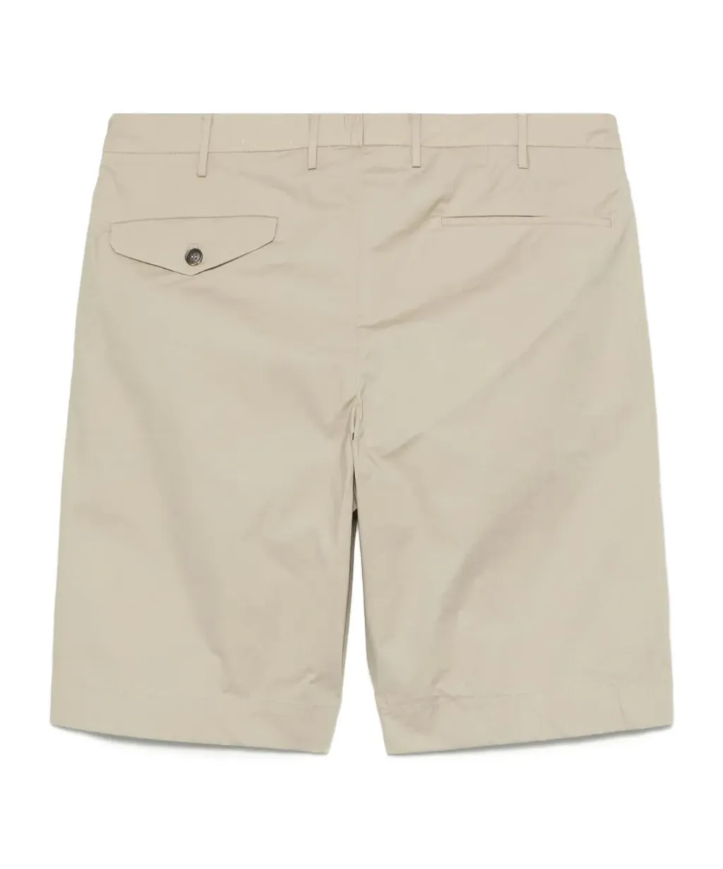 Button-Fastening Cotton Shorts