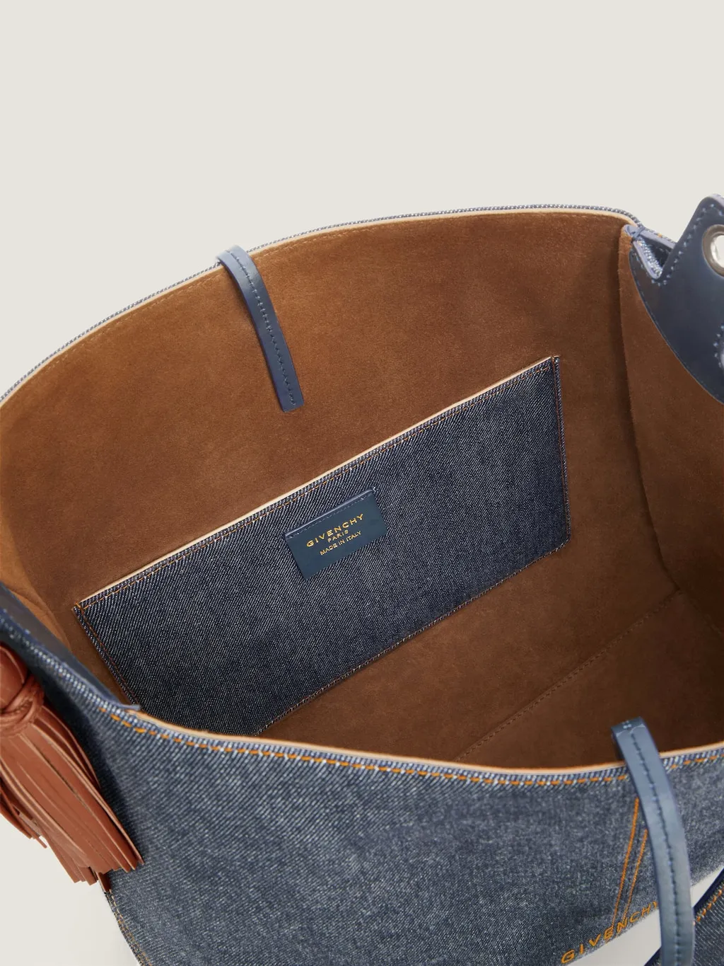 Medium Belted Hobo Bag In Denim