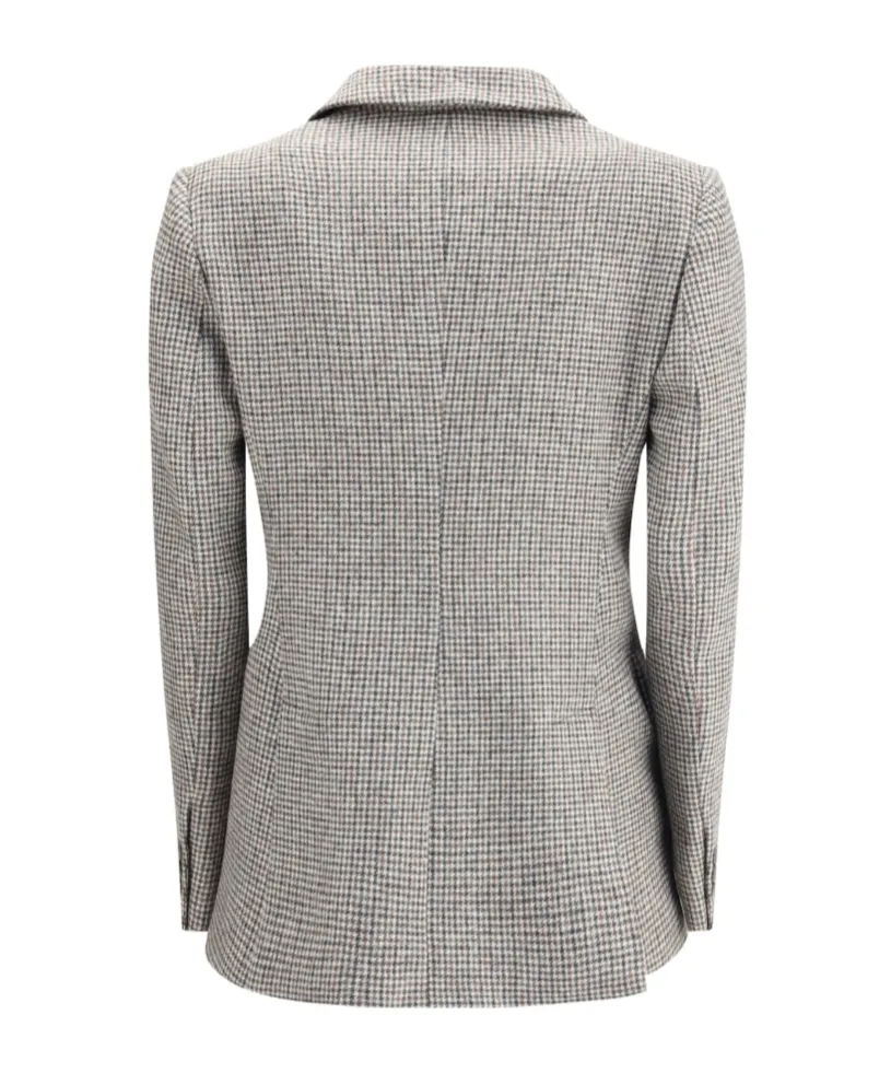 Houndstooth Patterned Jacket