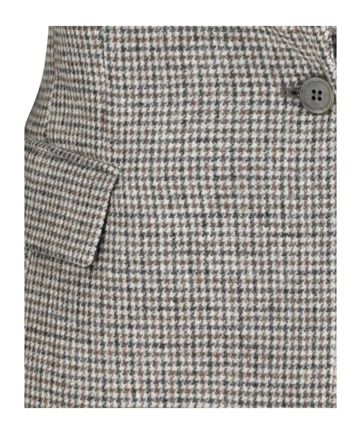 Houndstooth Patterned Jacket