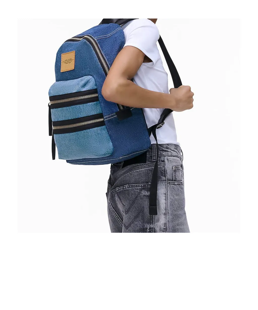 Large The Colourblock Denim Backpack