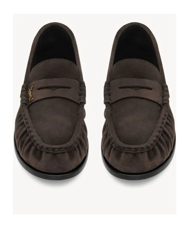 Le Loafer Penny Slippers In Suede