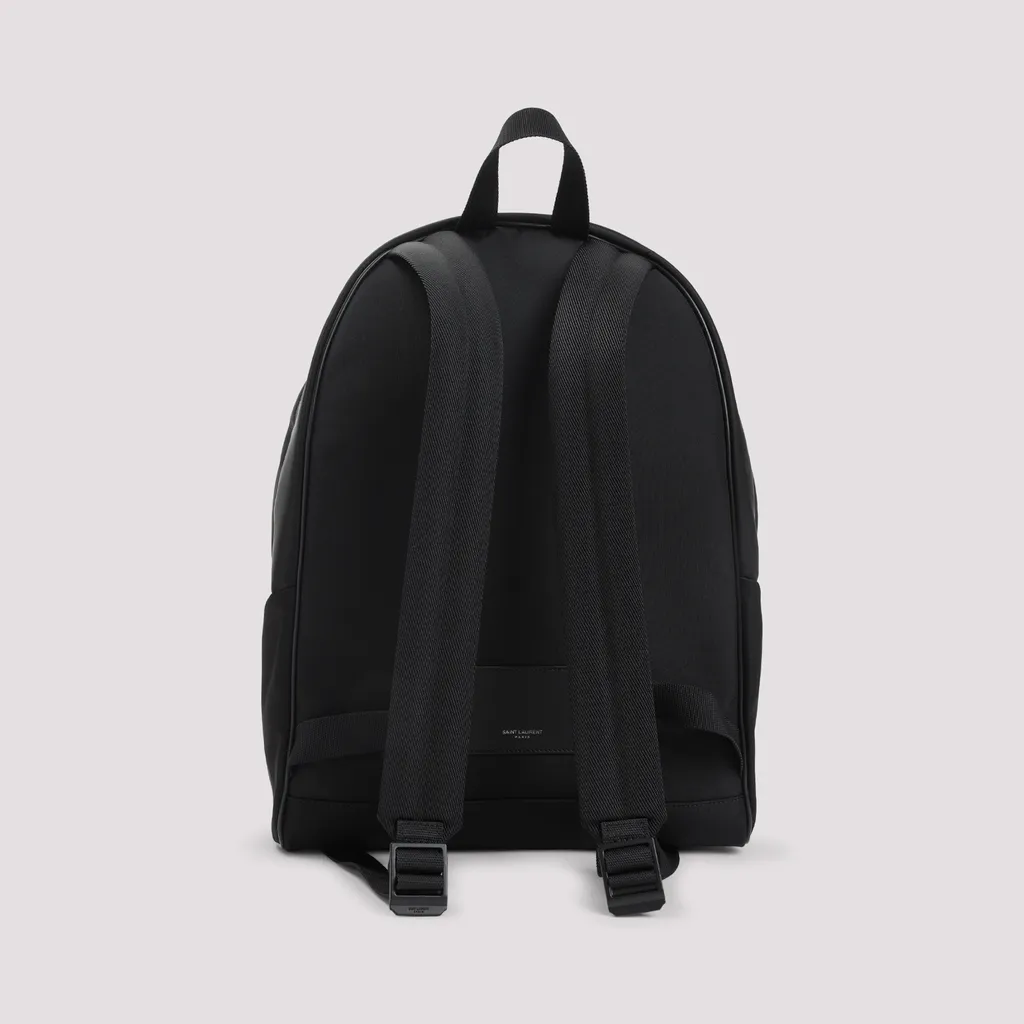 Saint Laurent Logo Debossed Zip-Up City Backpack
