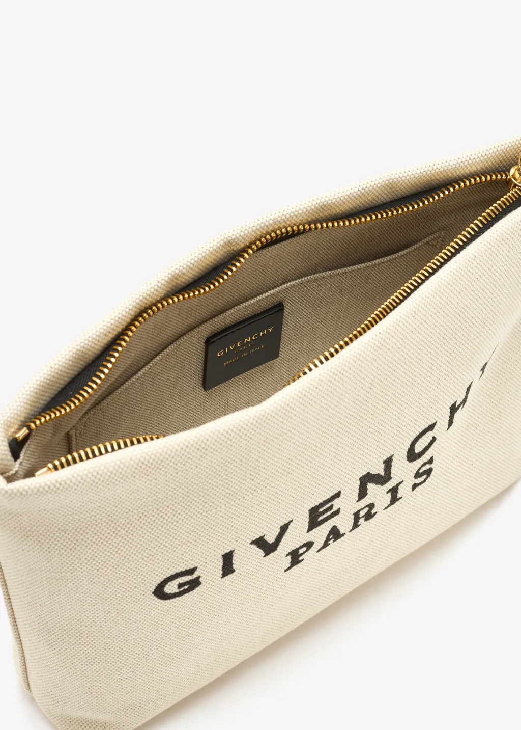 Givenchy Logo Embroidered Wrist Strap Clutch Bag