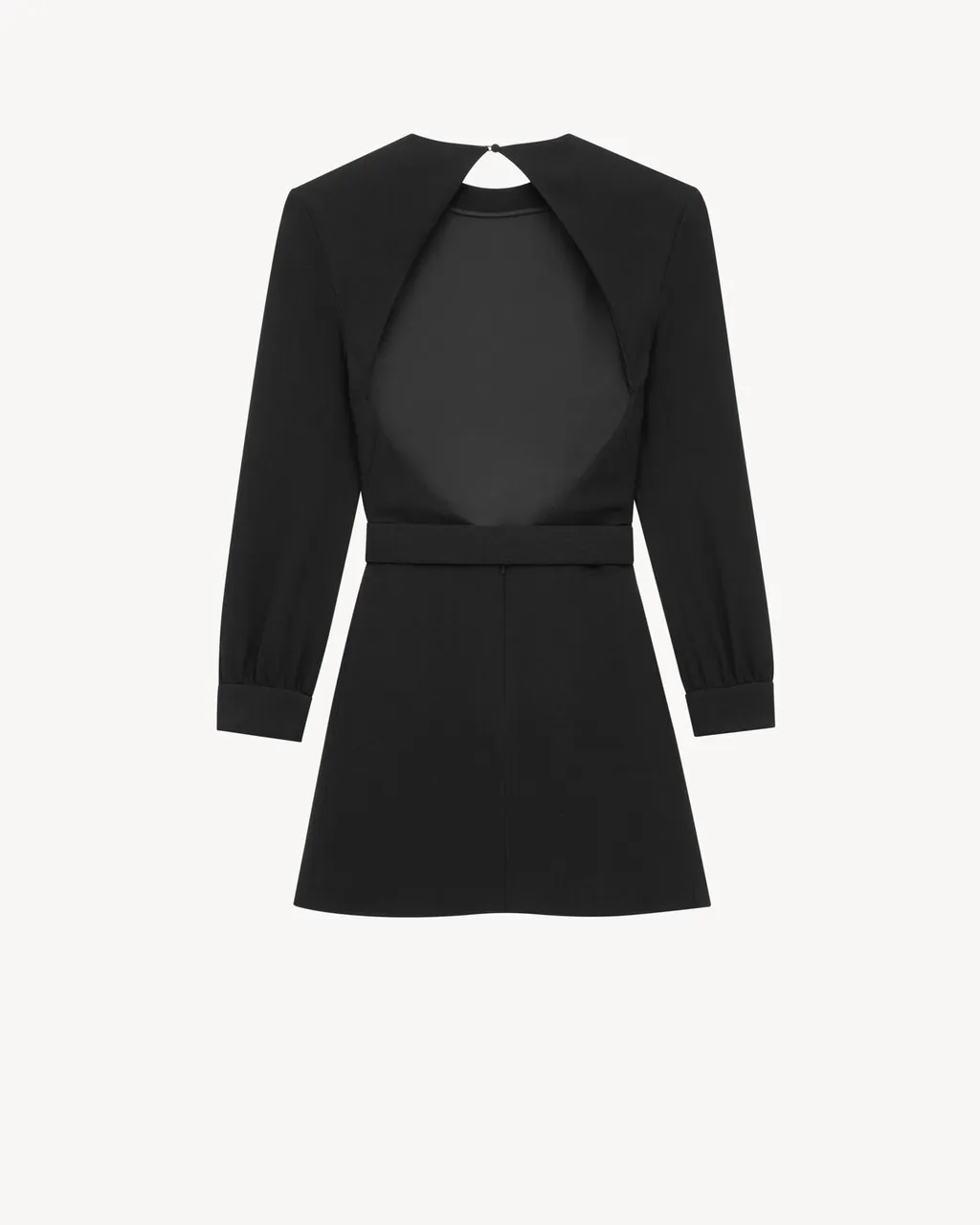 Backless Mini Dress In Sable Saint Laurent