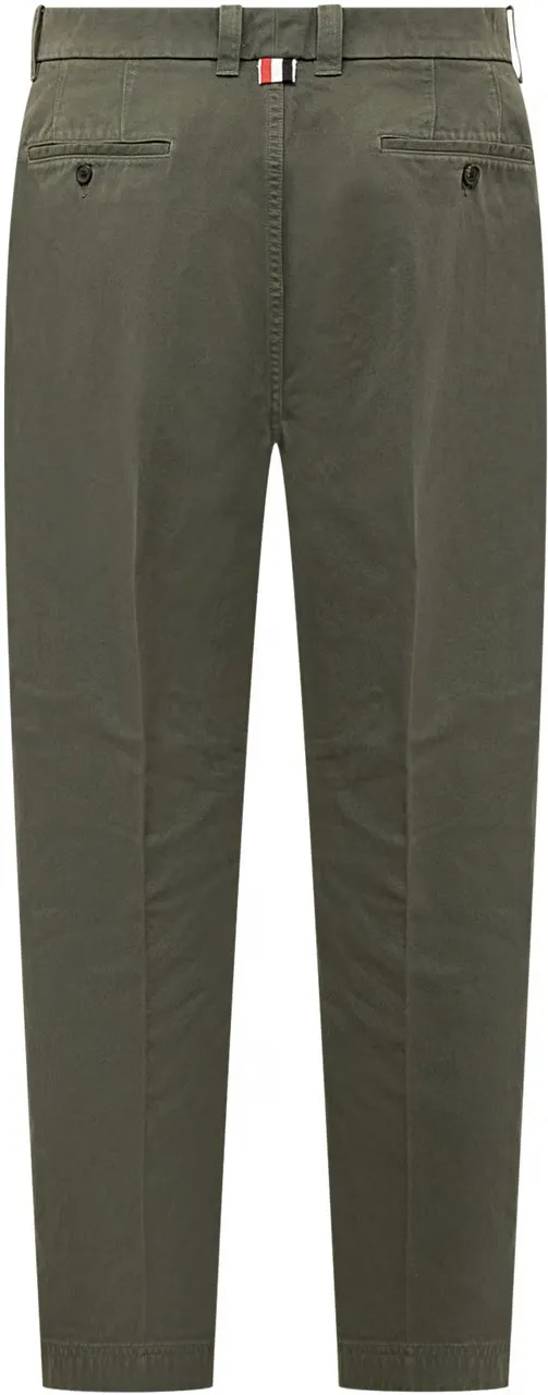 Twill-Weave Cotton Trousers
