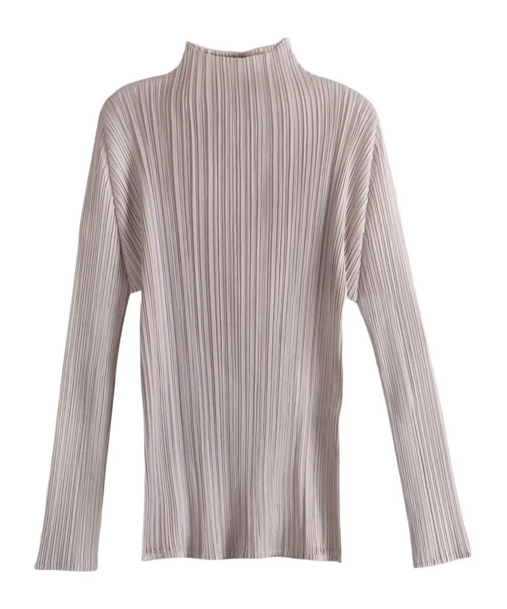 Pleats Please Issey Miyake High-Neck Pullover
