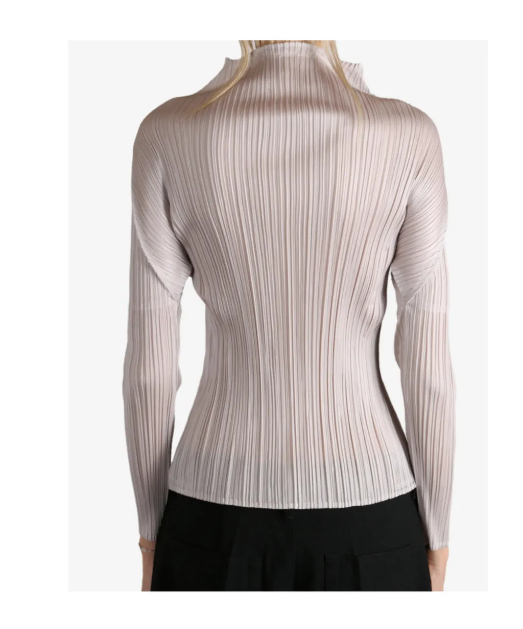 Pleats Please Issey Miyake High-Neck Pullover
