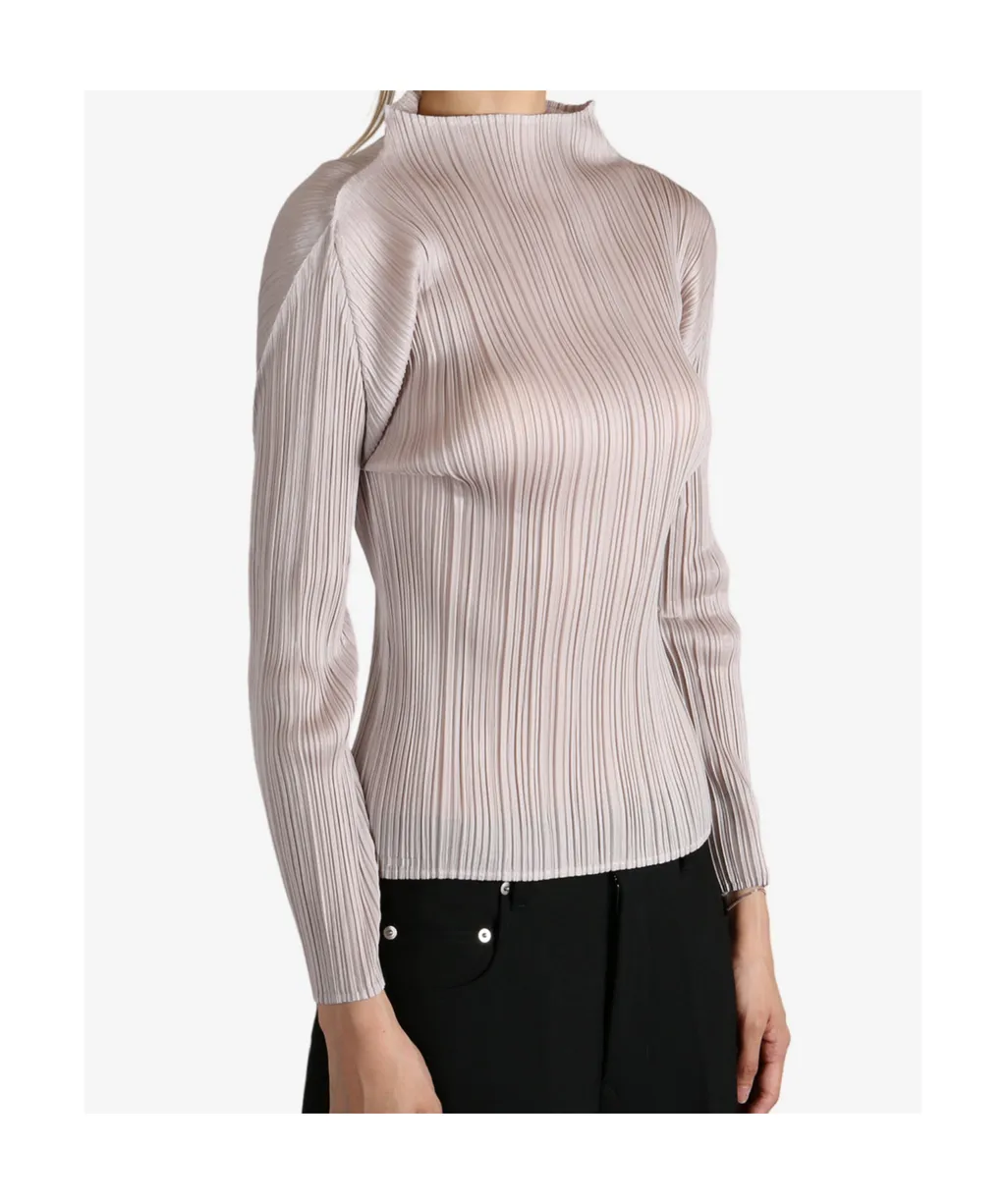 Pleats Please Issey Miyake High-Neck Pullover