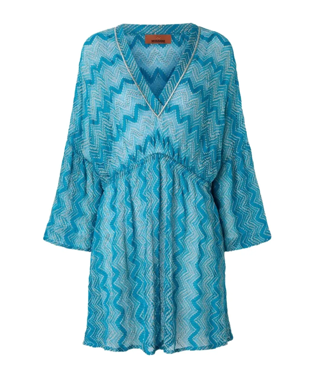 Missoni Zig-Zag V-Neck Mini Dresses