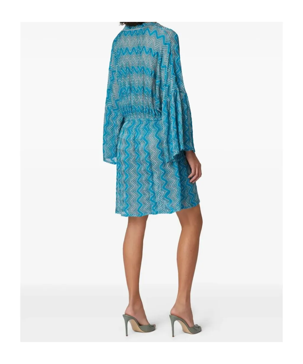 Missoni Zig-Zag V-Neck Mini Dresses