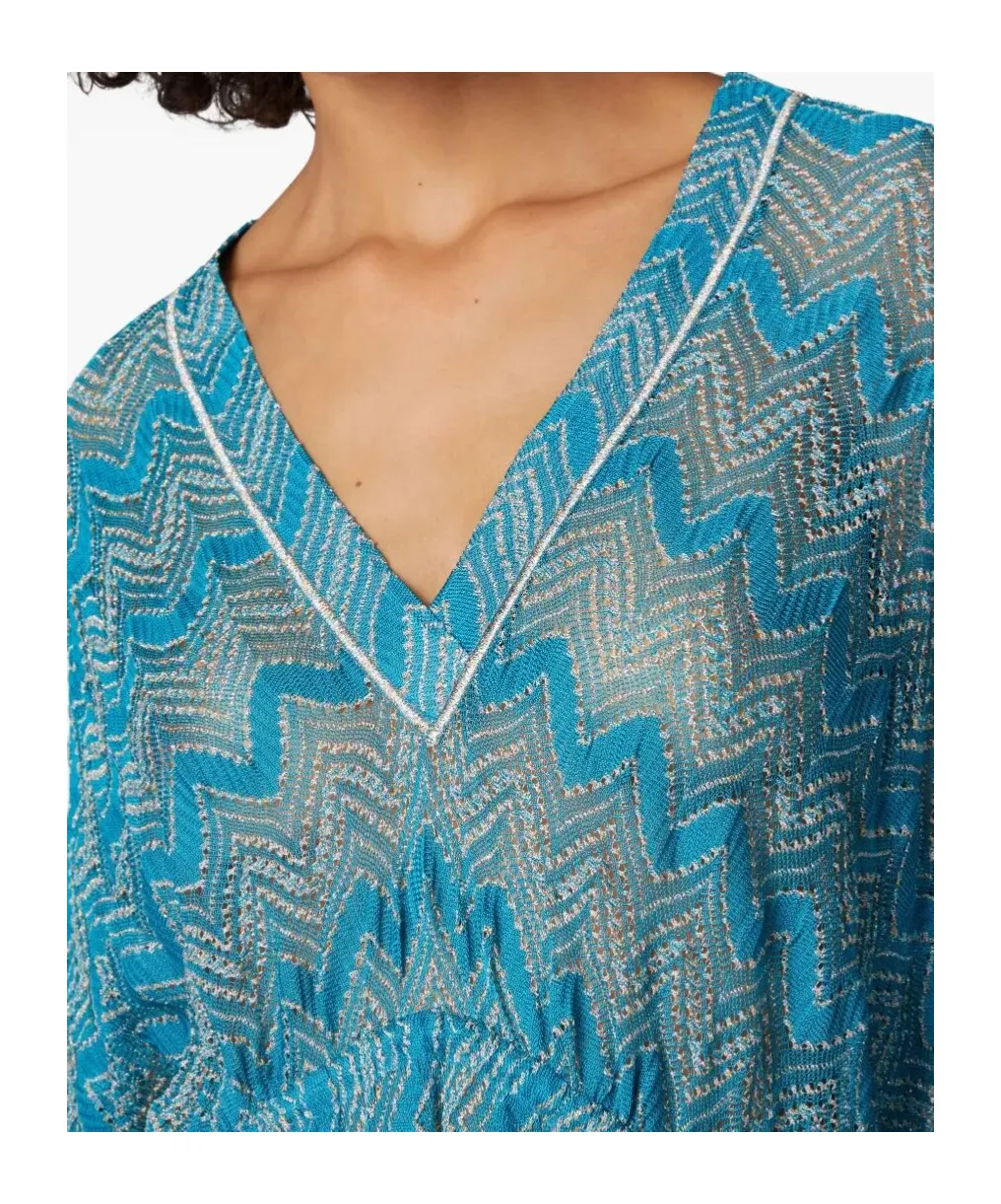 Missoni Zig-Zag V-Neck Mini Dresses