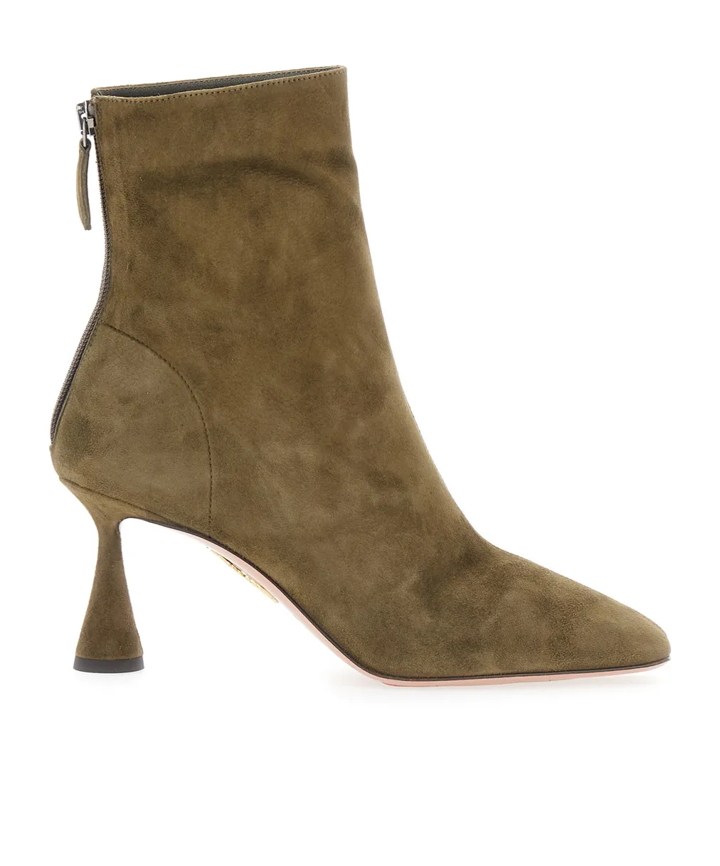 Suede Zip-Fastening Boots