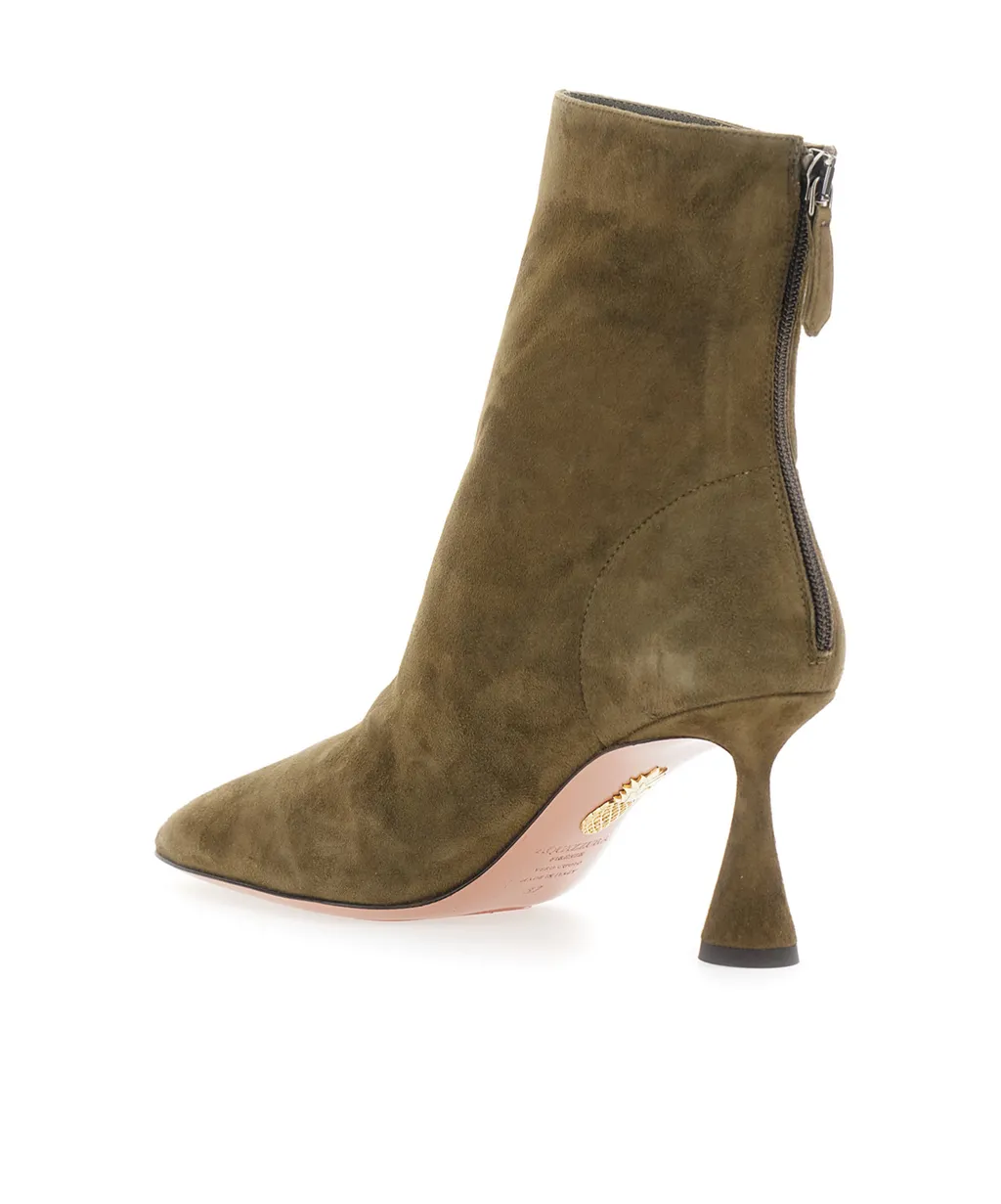 Suede Zip-Fastening Boots