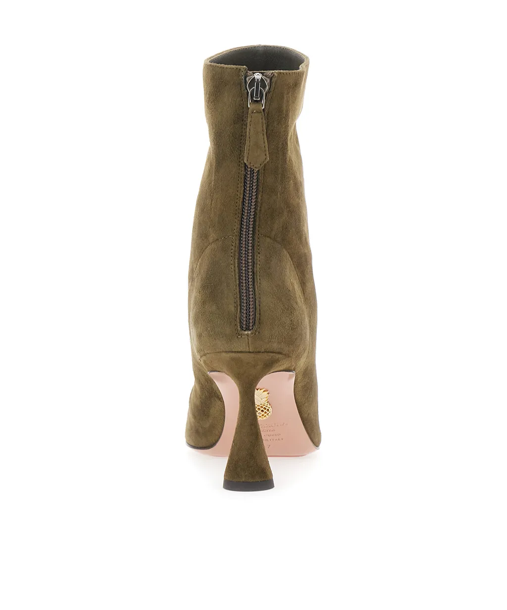 Suede Zip-Fastening Boots