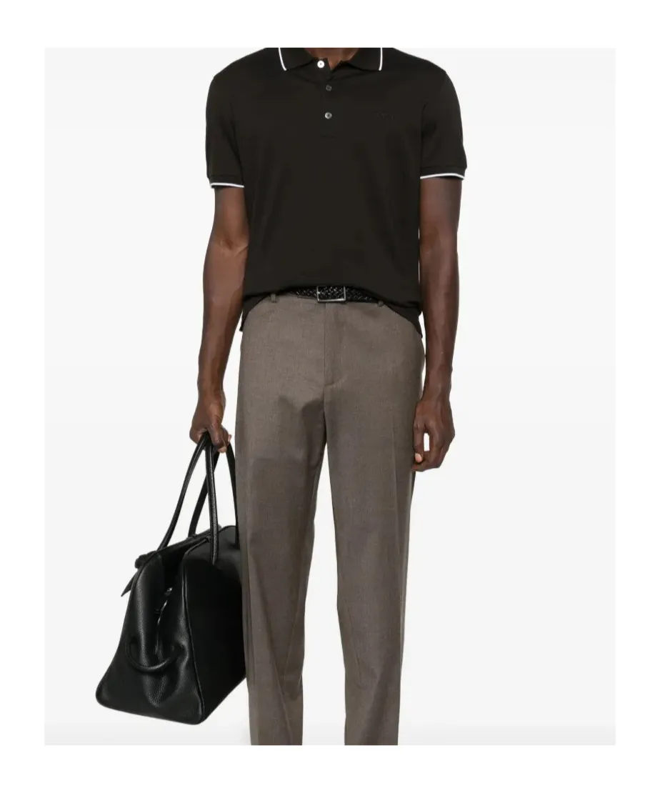 Contrast-Trimmed Polo Shirt