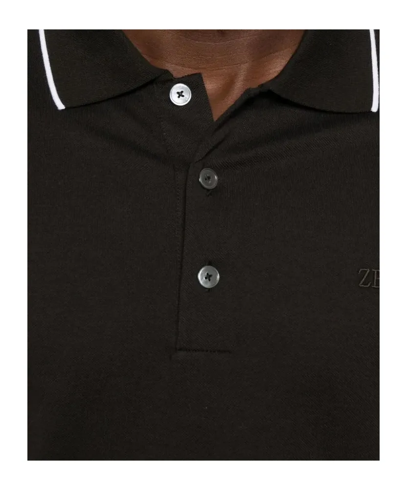 Contrast-Trimmed Polo Shirt