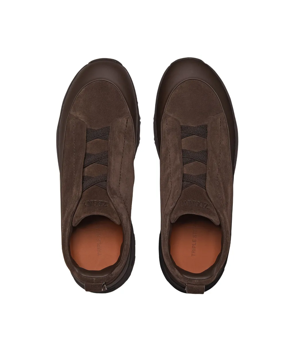 Zegna Triple Stitch Monte Low-Top Sneakers