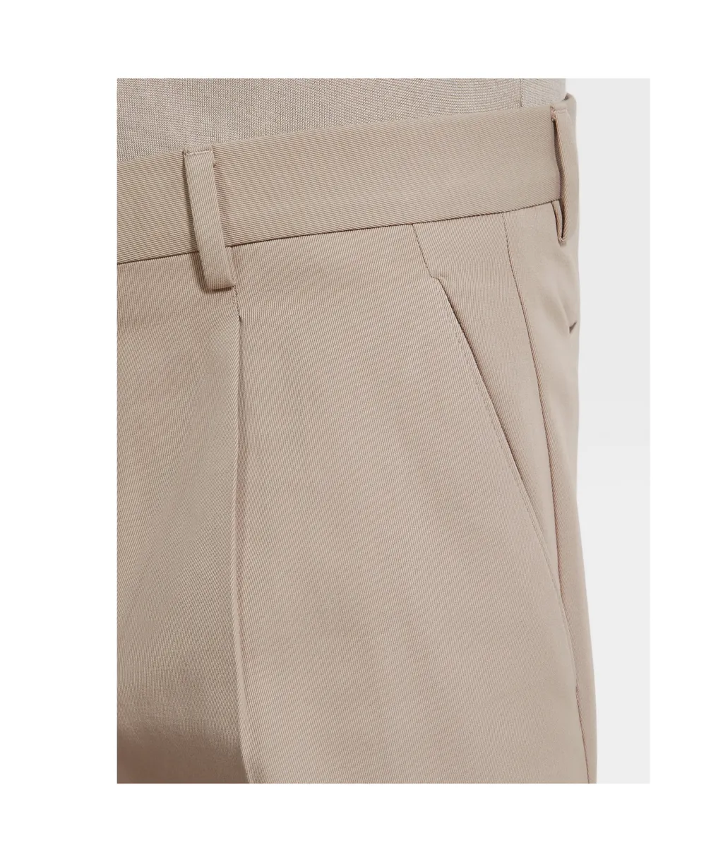Pleated Cotton Wool Trousers