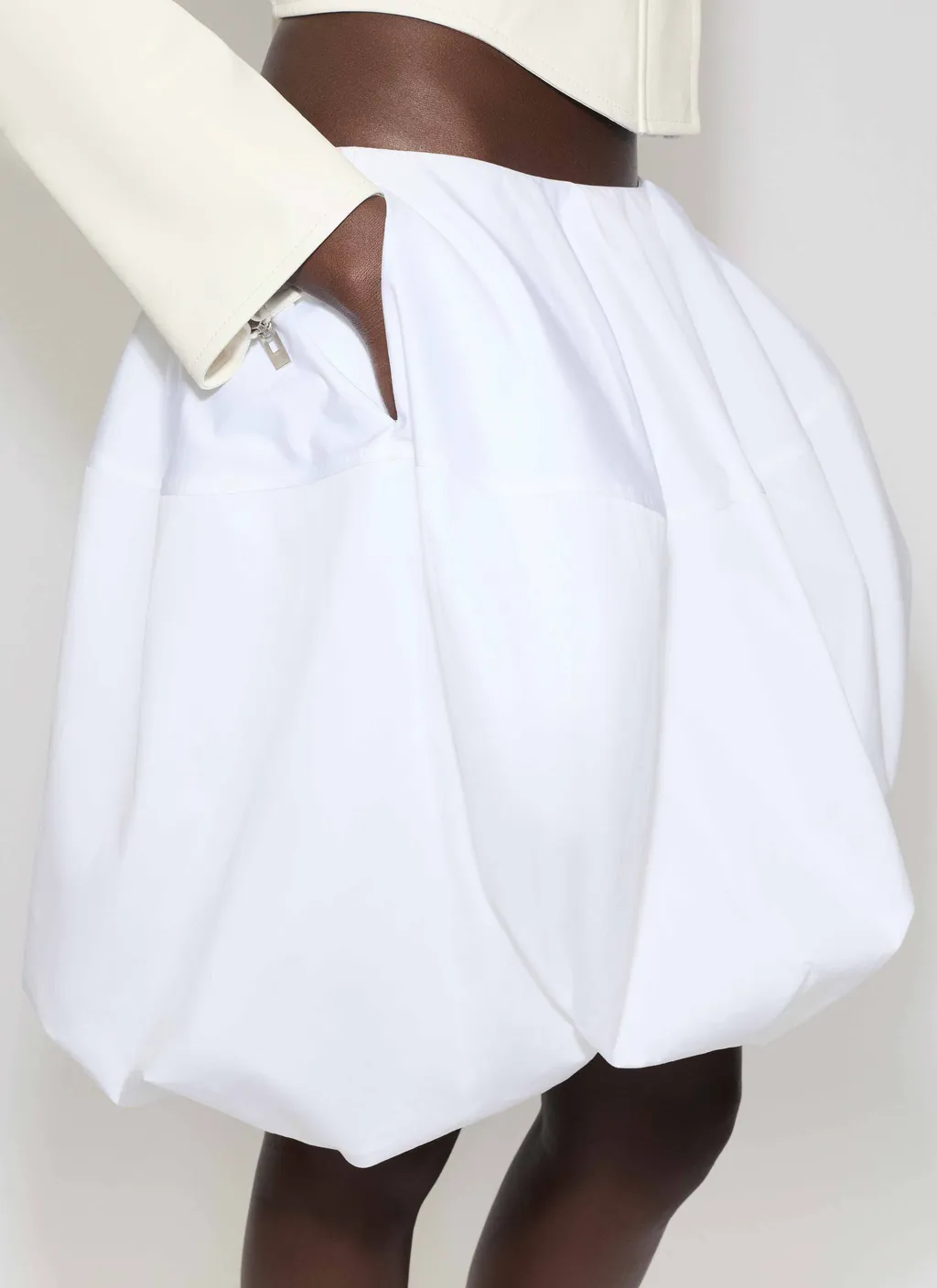 Cotton Poplin Balloon Skirt