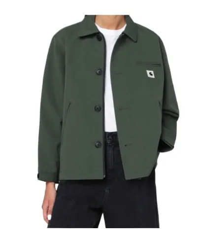 Button-Fastening Pocket-Detail Military Jacket