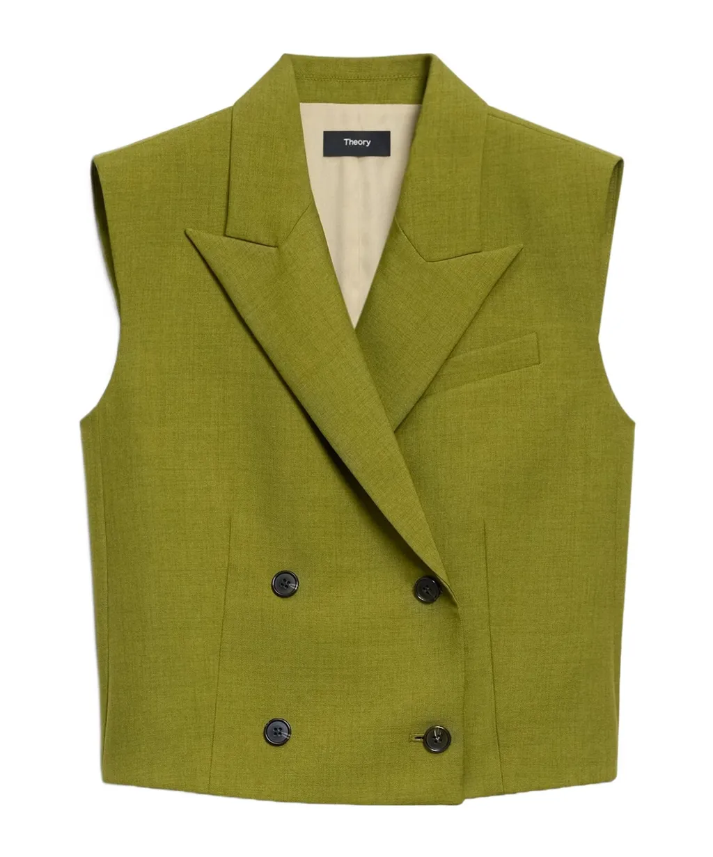 Double-Breasted Sleeveless Jacket